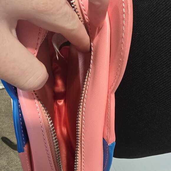 Suicide Squad Crossbody Purse Pink And Blue 8x10x2.5 - Picture 4 of 7